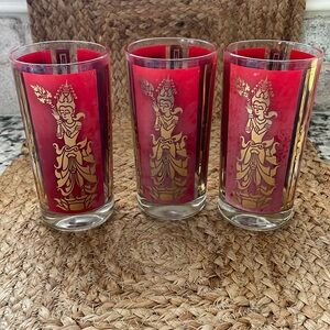 Culver Sian Goddess Pattern Glassware 3